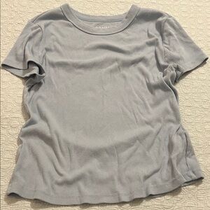 Girl’s baby blue ribbed T-Shirt